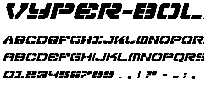 Vyper Bold Expanded Italic police