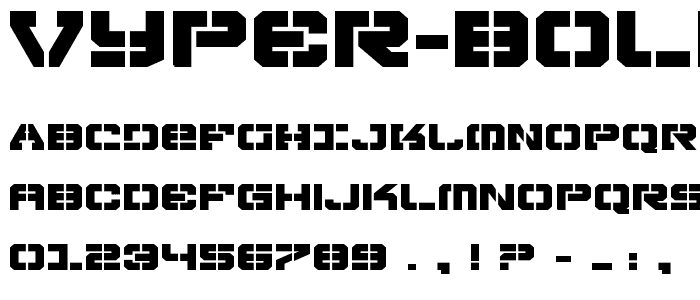 Vyper Bold Expanded font
