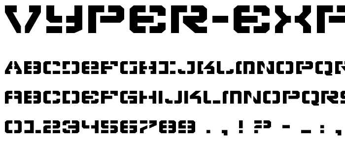 Vyper Expanded font