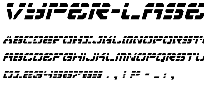 Vyper Laser Italic police