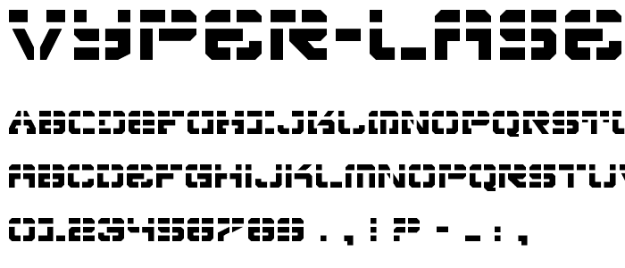 Vyper Laser font