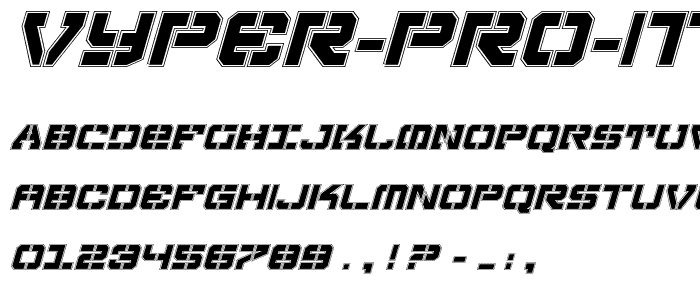 Vyper Pro Italic police