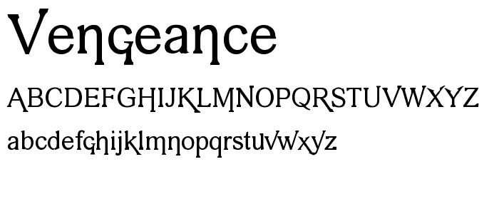 vengeance font