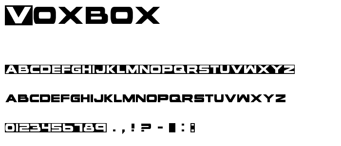 voxBOX font