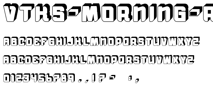 vtks morning rain 3D font