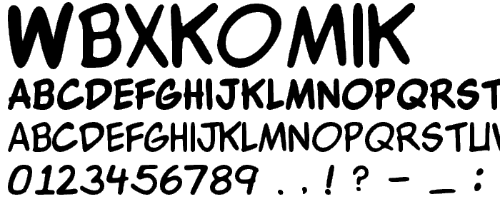 WBXKomik font