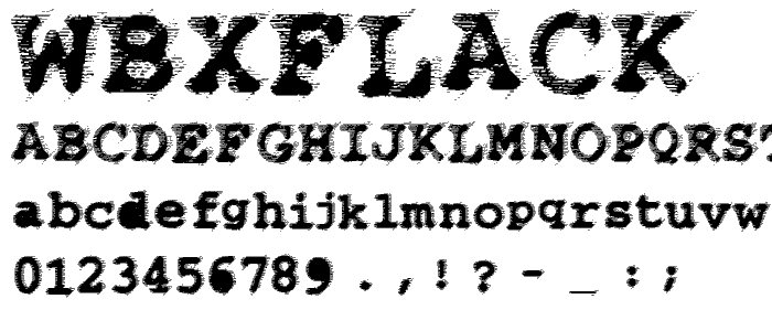 WBXflack font