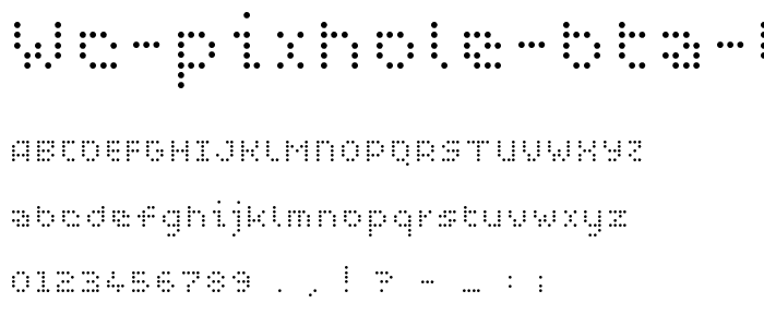 WC PIXHOLE Bta Light font