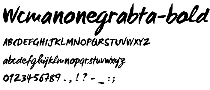 WCManoNegraBta-Bold font