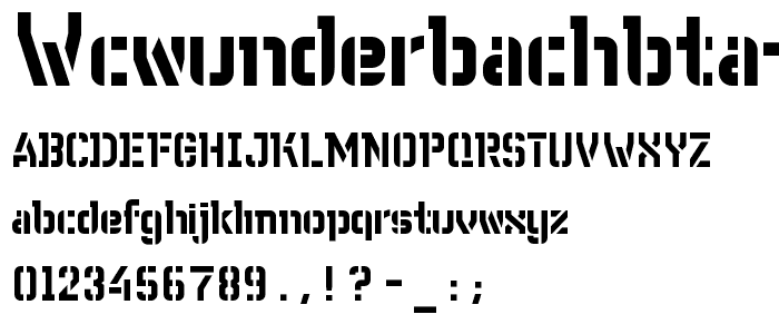 WCWunderbachBta DemiBold font