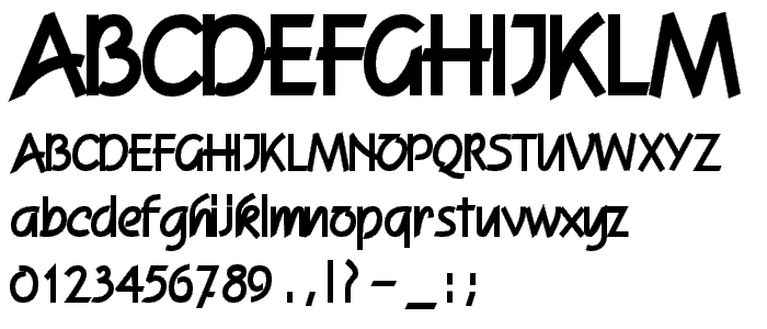 A preview of the WIDE Regular font, showing uppercase, lowercase, and numeric characters
