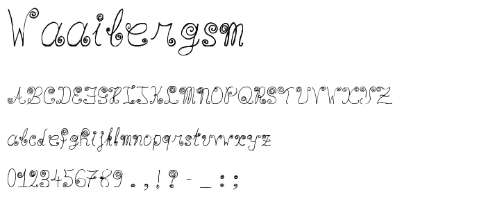 WaaibergSM font