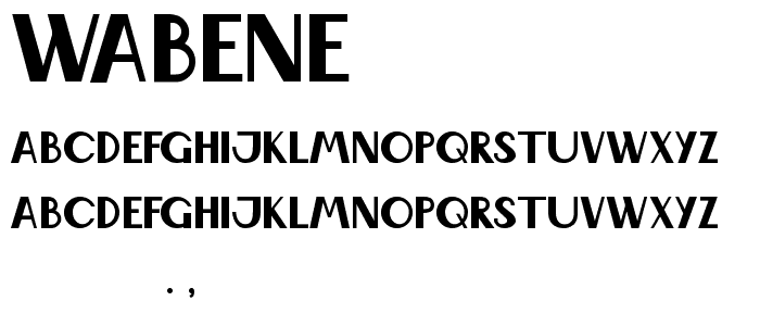 Wabene font