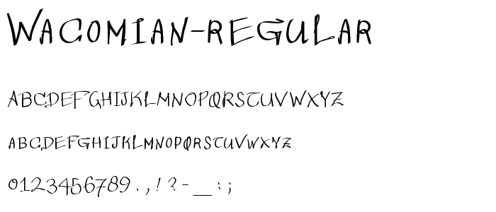 Wacomian-Regular font