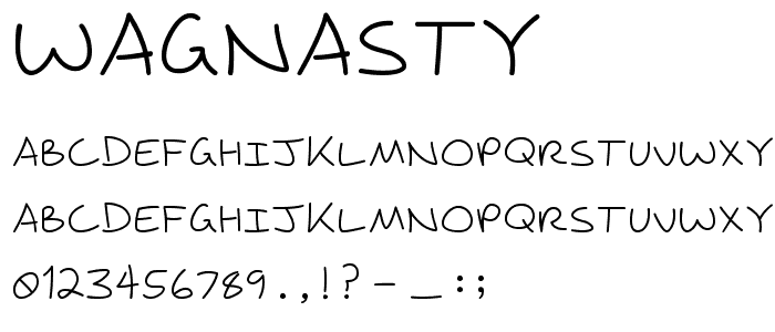 Wagnasty font