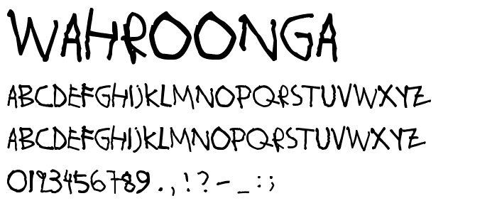 Wahroonga font