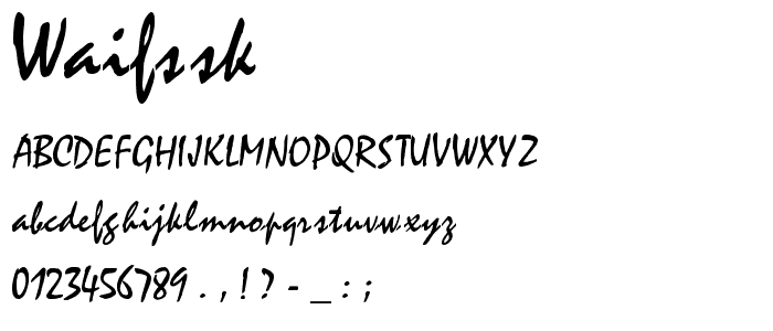 WaifSSK font