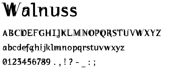 WalNuss font