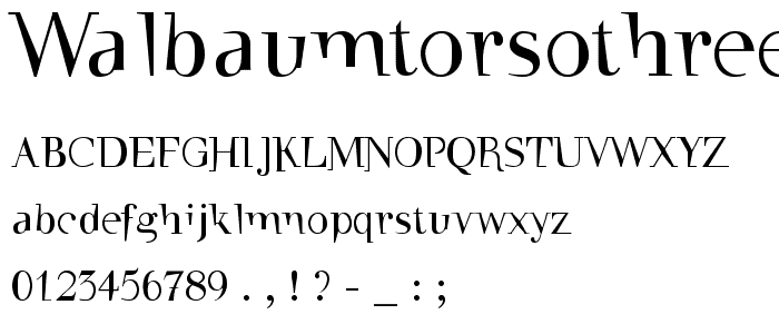 WalbaumTorsoThree Regular font