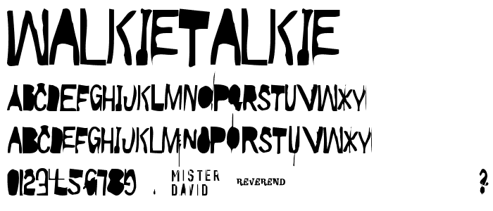 WalkieTalkie font