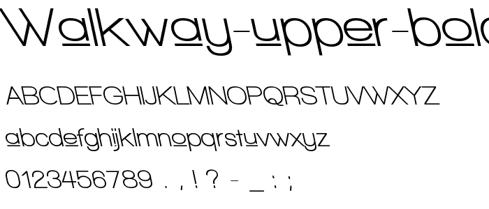 Walkway Upper Bold RevOblique font