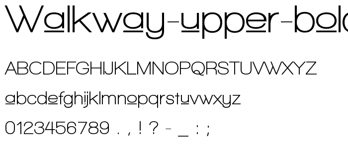 Walkway Upper Bold font