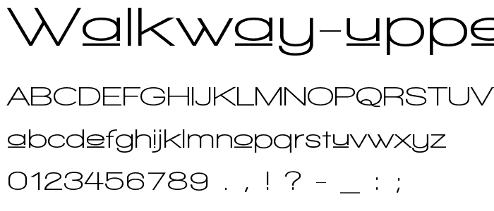 Walkway Upper Expand Bold font