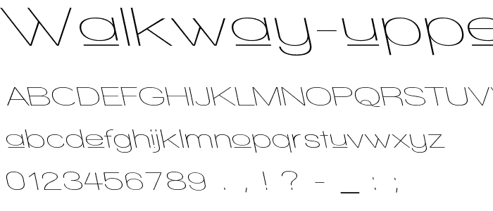 Walkway Upper Expand RevOb font