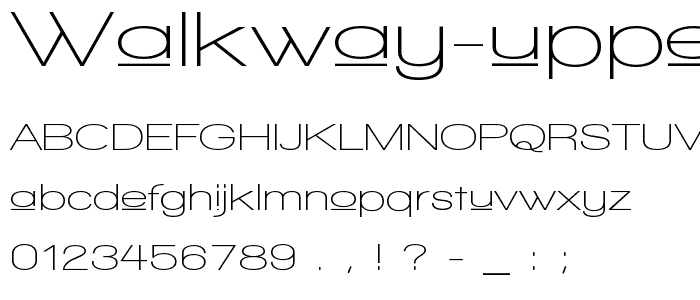 Walkway Upper Expand Semi font