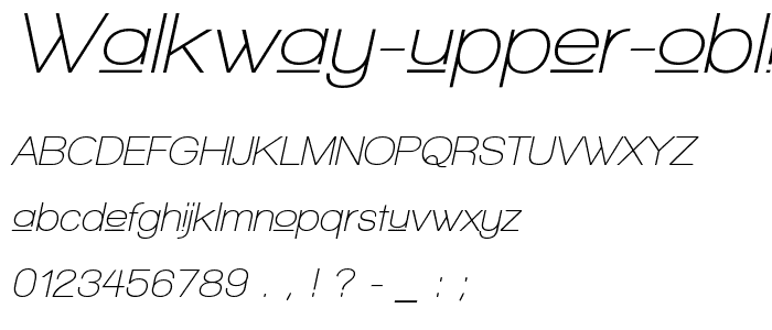 Walkway Upper Oblique SemiBold font
