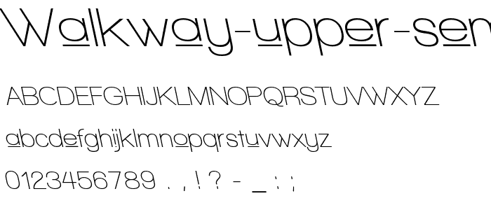 Walkway Upper SemiBold RevObl font