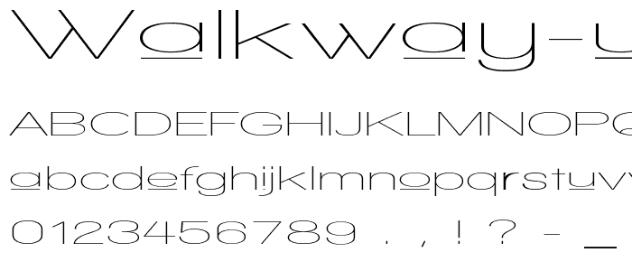 Walkway Upper UltraExpand font