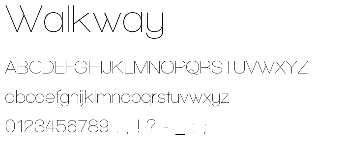 Walkway font