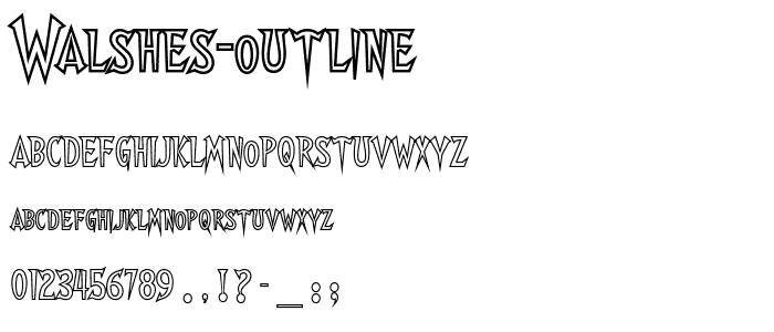 Walshes Outline font