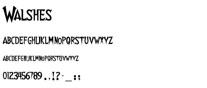 Walshes font