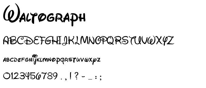 Waltograph font