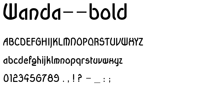 Wanda Bold font