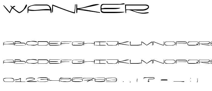 Wanker font