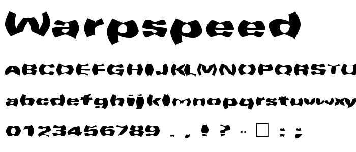 WarpSpeed font