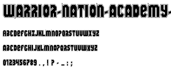 Warrior Nation Academy Regular font