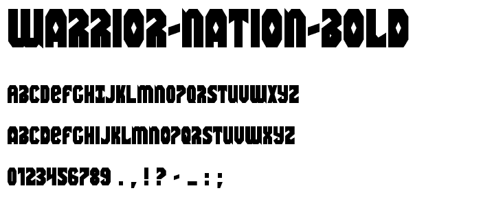 Warrior Nation Bold font