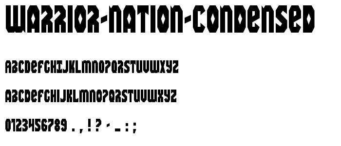 Warrior Nation Condensed font