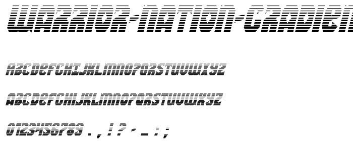 Warrior Nation Gradient Italic font