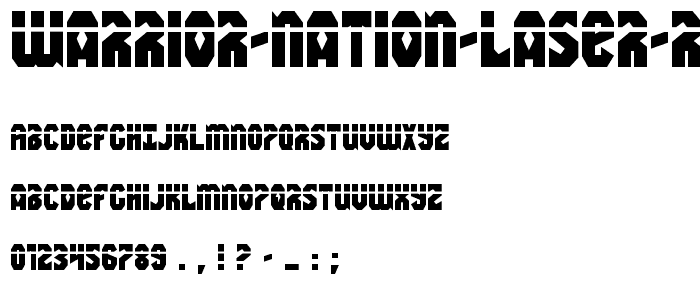 Warrior Nation Laser Regular font
