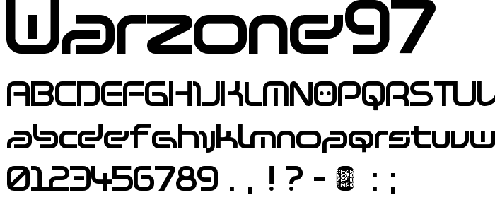 Warzone97 font