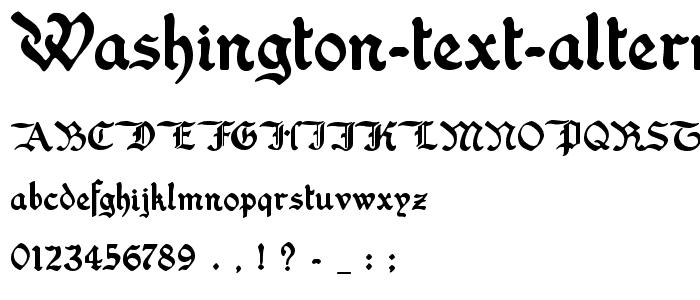 Washington Text Alternates font