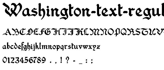 Washington Text Regular font