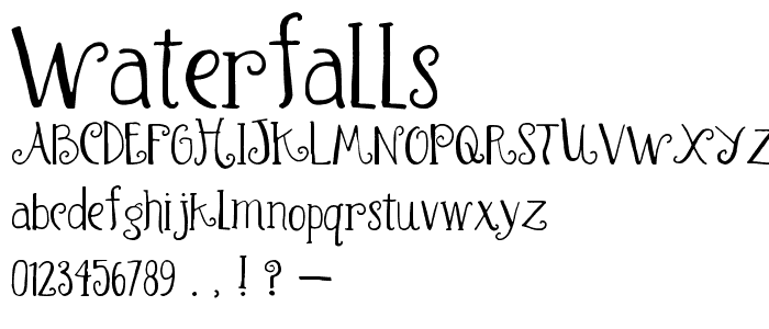 Waterfalls font