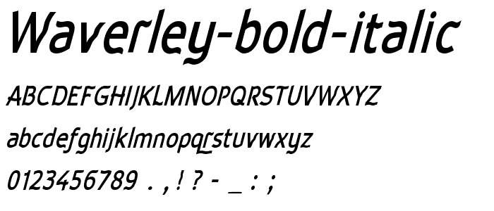 Waverley Bold Italic font