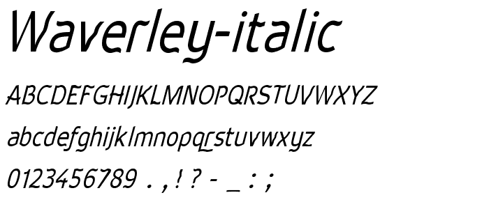 Waverley Italic police